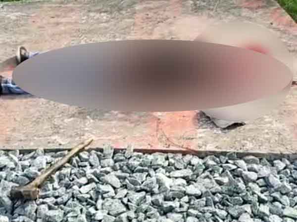 रेलवे गैंगमैन की गला काटकर हत्या,रेलवे ट्रैक के पास मिली लाश